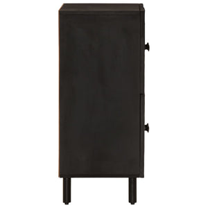 vidaXL Side Cabinet Black 60x33x75 cm Solid Wood Mango