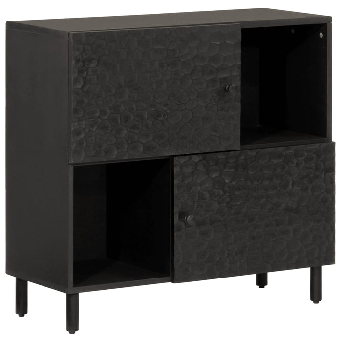 vidaXL Side Cabinet Black 80x33x75 cm Solid Wood Mango