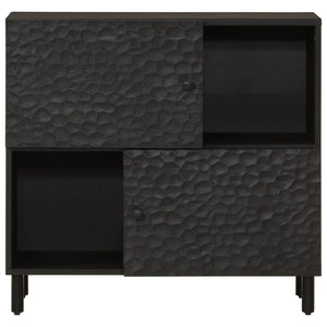 vidaXL Side Cabinet Black 80x33x75 cm Solid Wood Mango