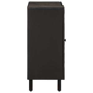 vidaXL Side Cabinet Black 90x33x75 cm Solid Wood Mango