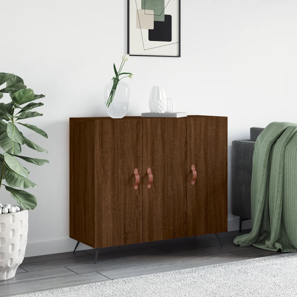 vidaXL Sideboard Brown Oak 90x34x80 cm Engineered Wood