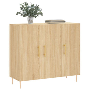 vidaXL Sideboard Sonoma Oak 90x34x80 cm Engineered Wood