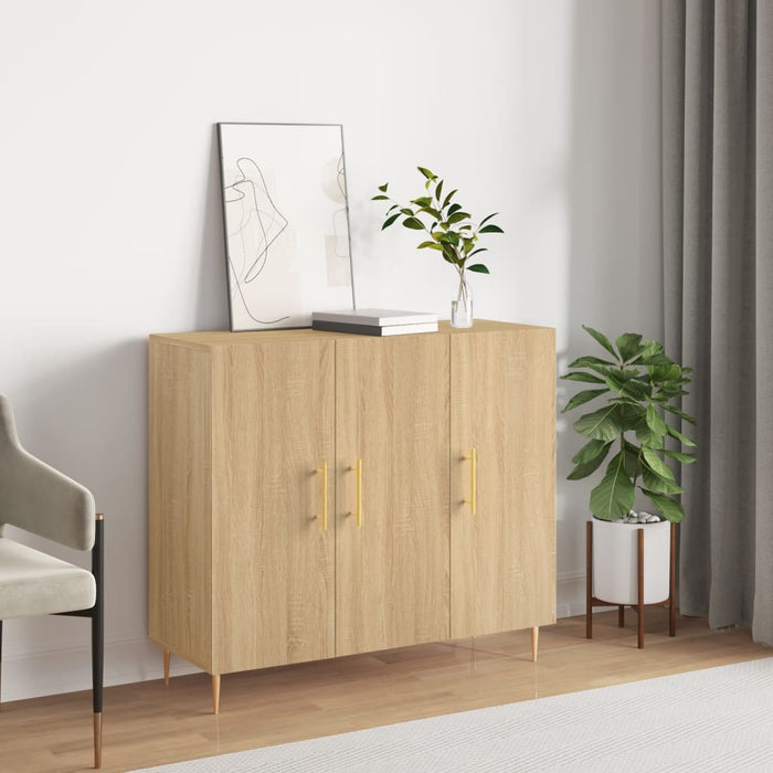 vidaXL Sideboard Sonoma Oak 90x34x80 cm Engineered Wood