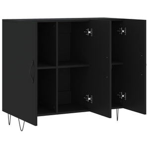 vidaXL Sideboard Black 90x34x80 cm Engineered Wood