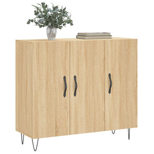 vidaXL Sideboard Sonoma Oak 90x34x80 cm Engineered Wood