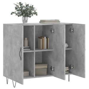 vidaXL Sideboard Concrete Grey 90x34x80 cm Engineered Wood