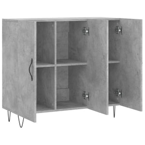 vidaXL Sideboard Concrete Grey 90x34x80 cm Engineered Wood