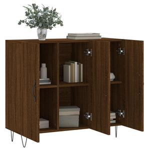 vidaXL Sideboard Brown Oak 90x34x80 cm Engineered Wood