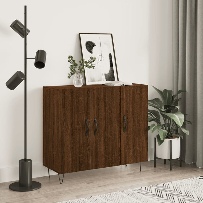 vidaXL Sideboard Brown Oak 90x34x80 cm Engineered Wood