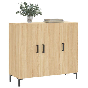 vidaXL Sideboard Sonoma Oak 90x34x80 cm Engineered Wood