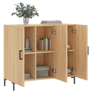 vidaXL Sideboard Sonoma Oak 90x34x80 cm Engineered Wood