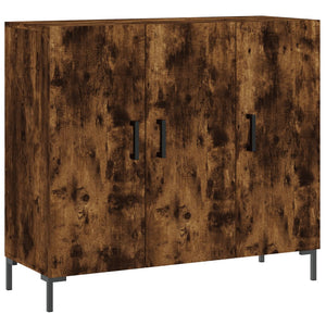 vidaXL Sideboard Smoked Oak 90x34x80 cm Engineered Wood