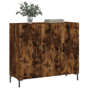 vidaXL Sideboard Smoked Oak 90x34x80 cm Engineered Wood