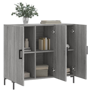 vidaXL Sideboard Grey Sonoma 90x34x80 cm Engineered Wood