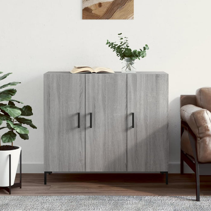 vidaXL Sideboard Grey Sonoma 90x34x80 cm Engineered Wood