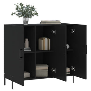 vidaXL Sideboard Black 90x34x80 cm Engineered Wood