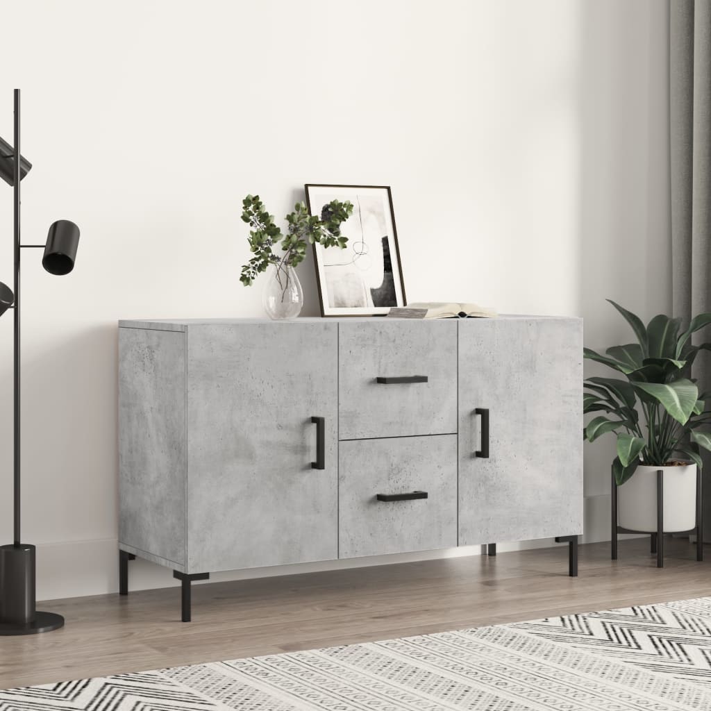 vidaXL Sideboard Concrete Grey 100x36x60 cm Engineered Wood