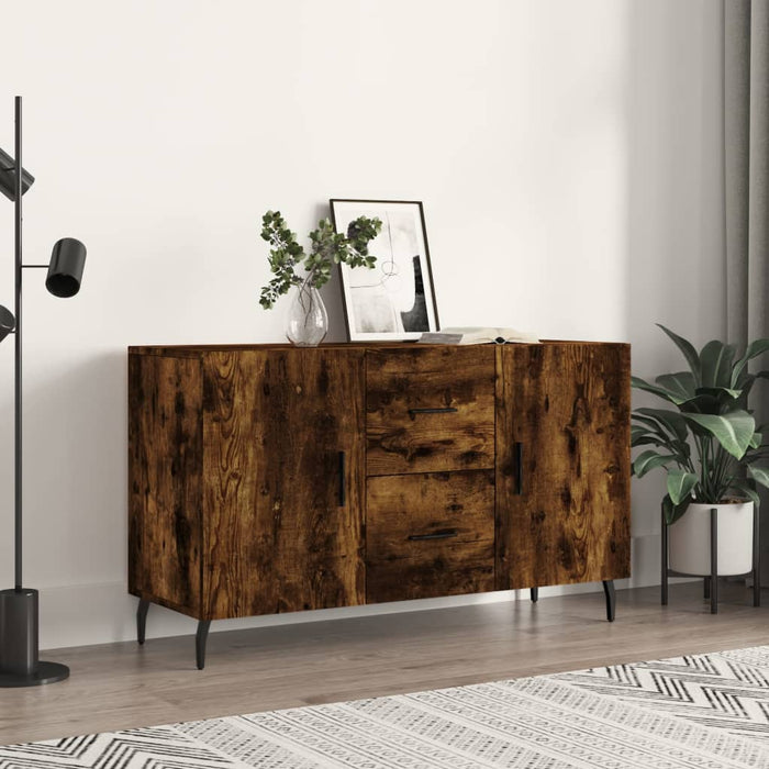 vidaXL Sideboard Smoked Oak 100x36x60 cm Engineered Wood