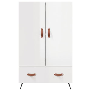 vidaXL Highboard High Gloss White 69.5x31x115 cm Engineered Wood