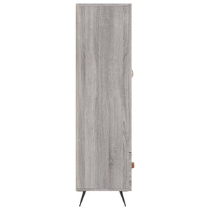 vidaXL Highboard Grey Sonoma 69.5x31x115 cm Engineered Wood