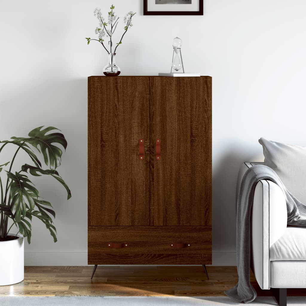 vidaXL Highboard Brown Oak 69.5x31x115 cm Engineered Wood