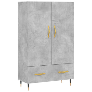 vidaXL Highboard Concrete Grey 69.5x31x115 cm Engineered Wood