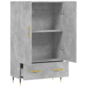 vidaXL Highboard Concrete Grey 69.5x31x115 cm Engineered Wood