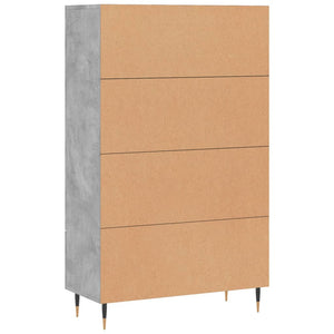 vidaXL Highboard Concrete Grey 69.5x31x115 cm Engineered Wood