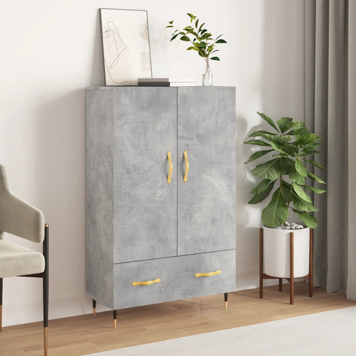 vidaXL Highboard Concrete Grey 69.5x31x115 cm Engineered Wood