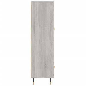 vidaXL Highboard Grey Sonoma 69.5x31x115 cm Engineered Wood