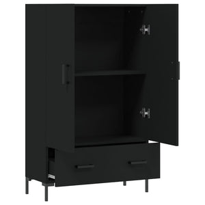 vidaXL Highboard Black 69.5x31x115 cm Engineered Wood