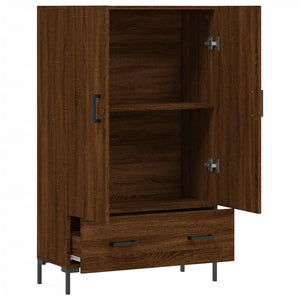 vidaXL Highboard Brown Oak 69.5x31x115 cm Engineered Wood