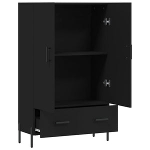 vidaXL Highboard Black 69.5x31x115 cm Engineered Wood