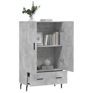 vidaXL Highboard Concrete Grey 69.5x31x115 cm Engineered Wood