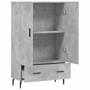 vidaXL Highboard Concrete Grey 69.5x31x115 cm Engineered Wood