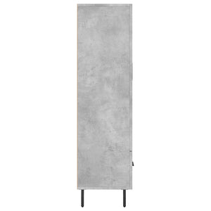 vidaXL Highboard Concrete Grey 69.5x31x115 cm Engineered Wood