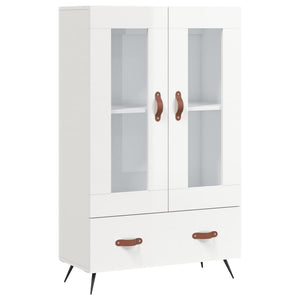 vidaXL Highboard High Gloss White 69.5x31x115 cm Engineered Wood