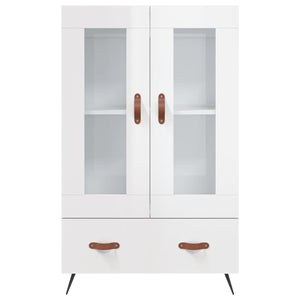 vidaXL Highboard High Gloss White 69.5x31x115 cm Engineered Wood