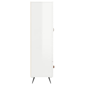 vidaXL Highboard High Gloss White 69.5x31x115 cm Engineered Wood