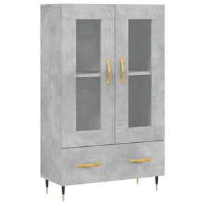 vidaXL Highboard Concrete Grey 69.5x31x115 cm Engineered Wood