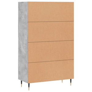 vidaXL Highboard Concrete Grey 69.5x31x115 cm Engineered Wood