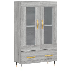 vidaXL Highboard Grey Sonoma 69.5x31x115 cm Engineered Wood