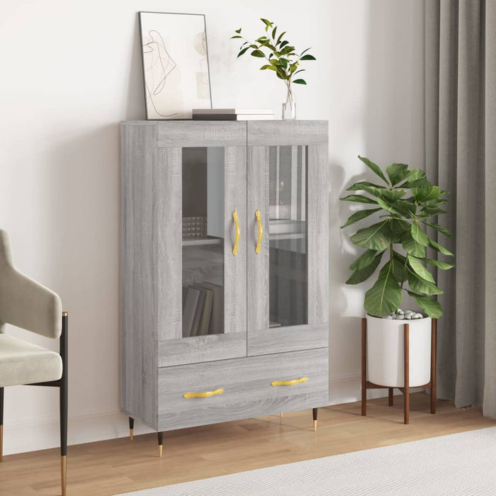 vidaXL Highboard Grey Sonoma 69.5x31x115 cm Engineered Wood