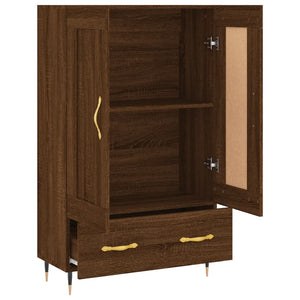 vidaXL Highboard Brown Oak 69.5x31x115 cm Engineered Wood