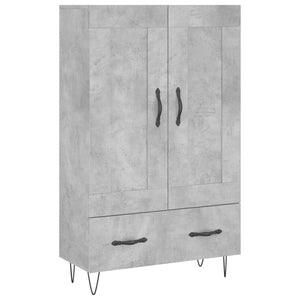 vidaXL Highboard Concrete Grey 69.5x31x115 cm Engineered Wood