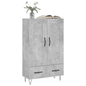 vidaXL Highboard Concrete Grey 69.5x31x115 cm Engineered Wood