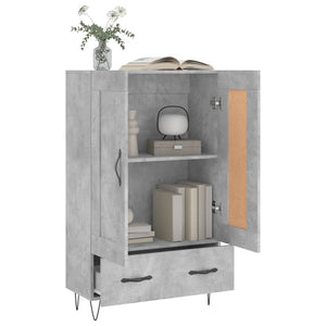 vidaXL Highboard Concrete Grey 69.5x31x115 cm Engineered Wood