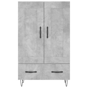 vidaXL Highboard Concrete Grey 69.5x31x115 cm Engineered Wood