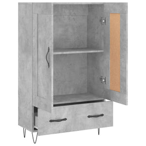 vidaXL Highboard Concrete Grey 69.5x31x115 cm Engineered Wood