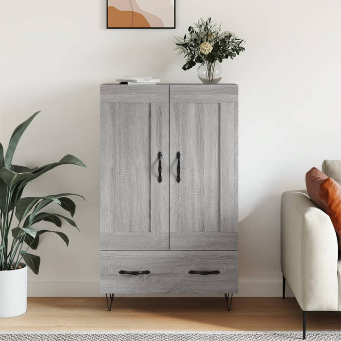 vidaXL Highboard Grey Sonoma 69.5x31x115 cm Engineered Wood